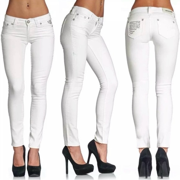 Affliction Black Platinum Raquel Tara Women’s White Jeans Size 24 - Picture 1 of 16
